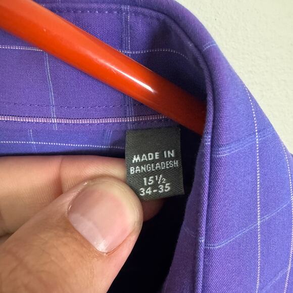 Kenneth Cole Reaction Regular Fit Cotton Button Up Shirt US Men's 15.5/34-35 - Picture 5 of 8